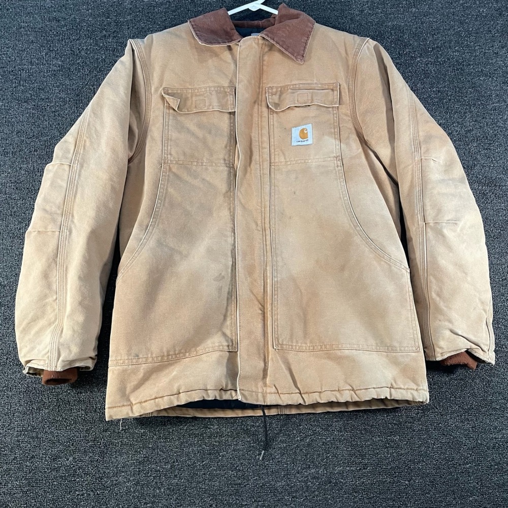 Carhartt Arctic Traditional Coat Mens XL Brown Good Distressed Duck Jacket